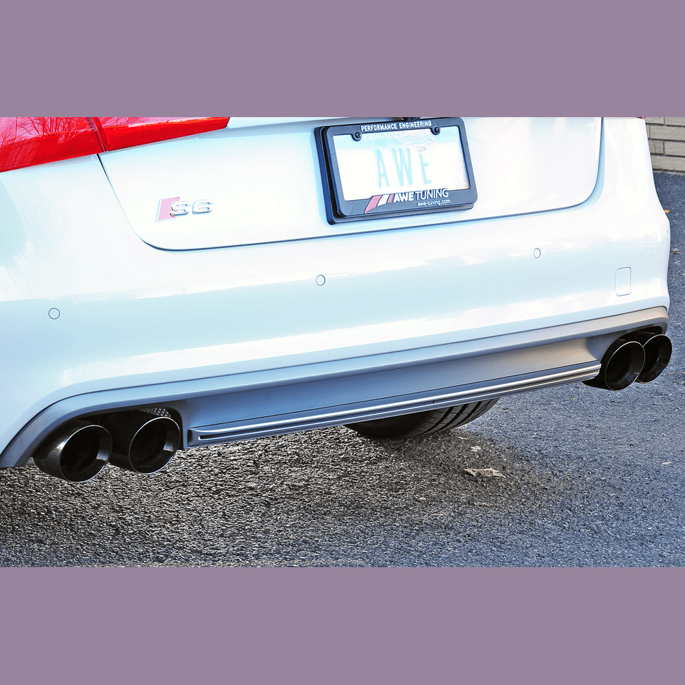 AWE Touring Edition Exhaust for Audi C7 S6 4.0T - Diamond Black Tips - Apollo Off-Road