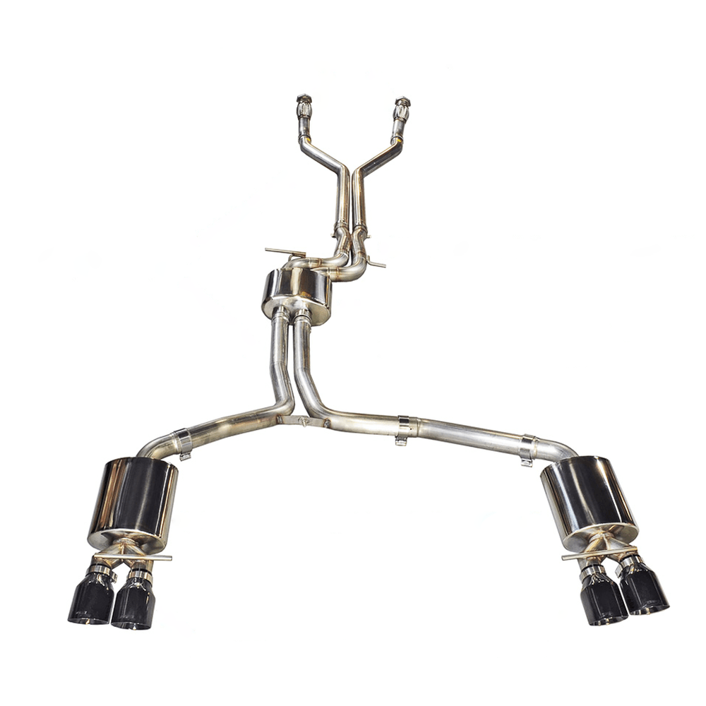 AWE Touring Edition Exhaust for Audi C7 S6 4.0T - Diamond Black Tips - Apollo Off-Road