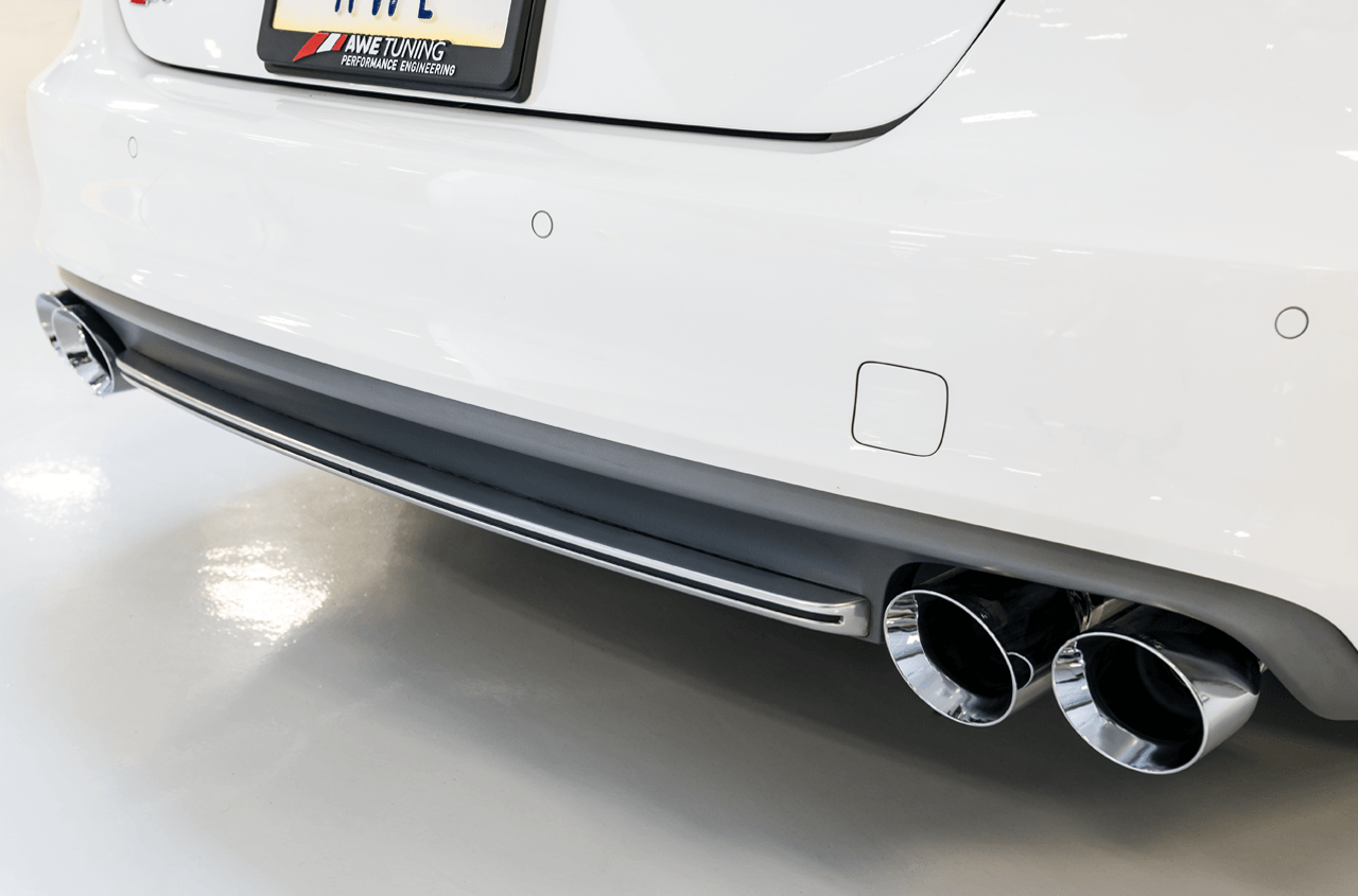 AWE Touring Edition Exhaust for Audi C7 S7 4.0T - Chrome Silver Tips - Apollo Off-Road