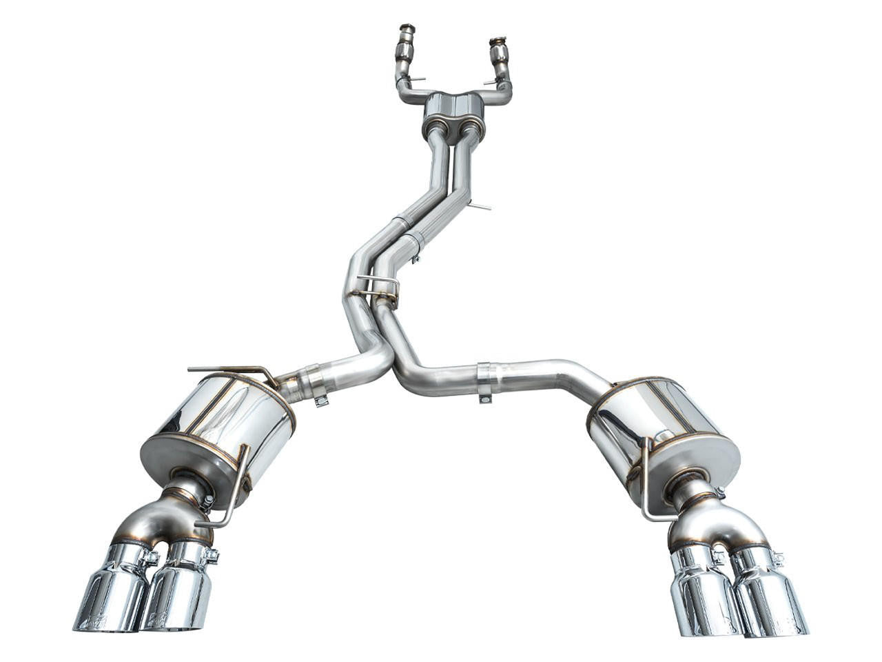 AWE Touring Edition Exhaust for Audi C8 S6-S7 - Chrome Silver Tips - Apollo Off-Road