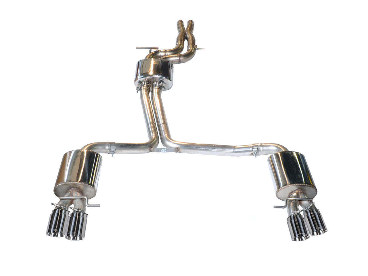 AWE Touring Edition Exhaust for Audi S5 3.0T - Chrome Silver Tips (102mm) - Apollo Off-Road