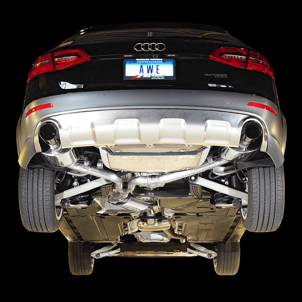AWE Touring Edition Exhaust for B8.5 Allroad - Dual Outlet, Chrome Silver Tips - Apollo Off-Road