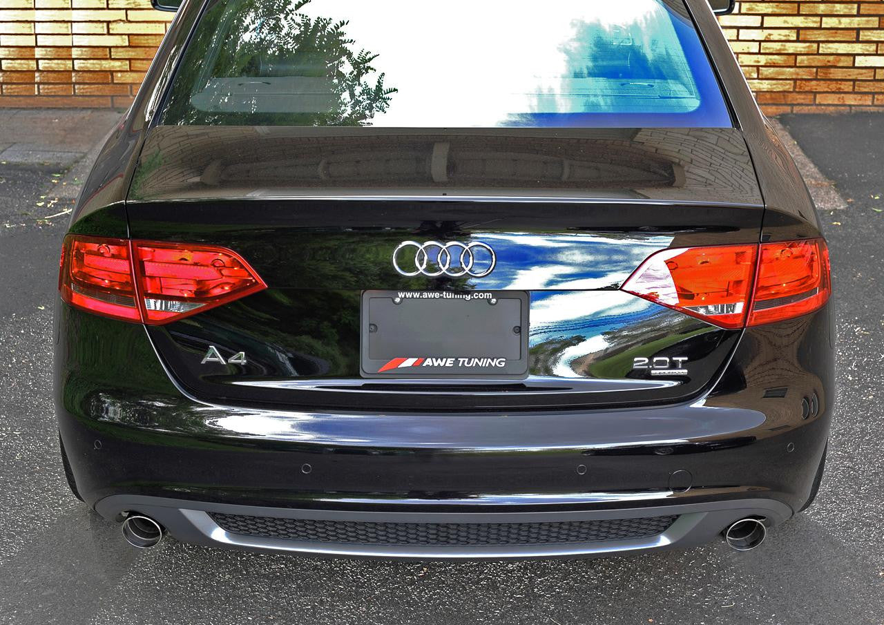 AWE Touring Edition Exhaust for B8 A4 2.0T - Dual Outlet, Chrome Silver Tips - Apollo Off-Road