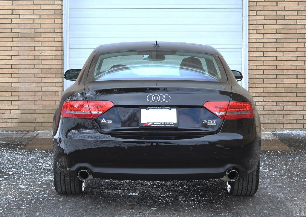 AWE Touring Edition Exhaust for B8 A5 2.0T - Dual Outlet, Chrome Silver Tips - Apollo Off-Road