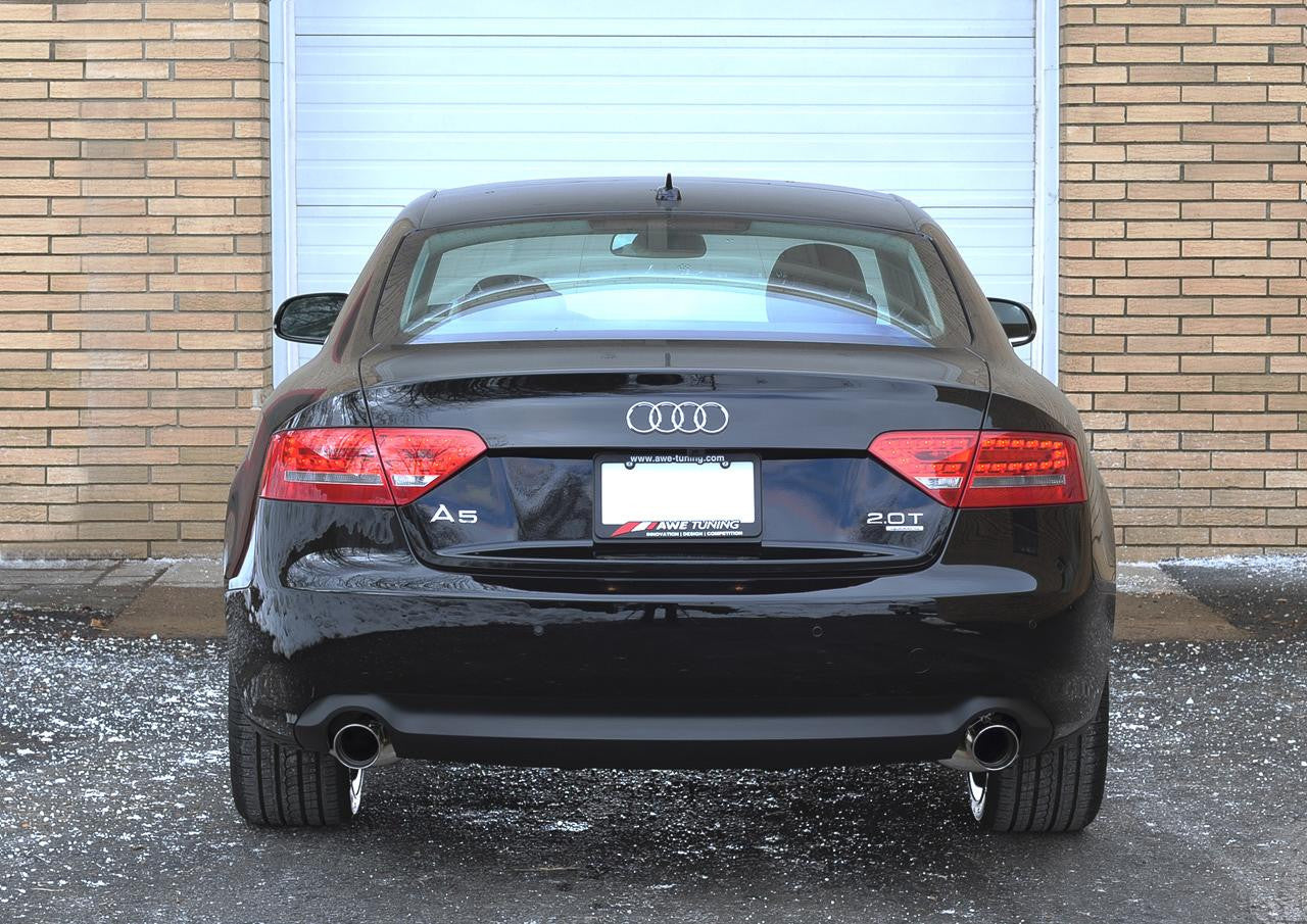 AWE Touring Edition Exhaust for B8 A5 2.0T - Dual Outlet, Chrome Silver Tips - Apollo Off-Road