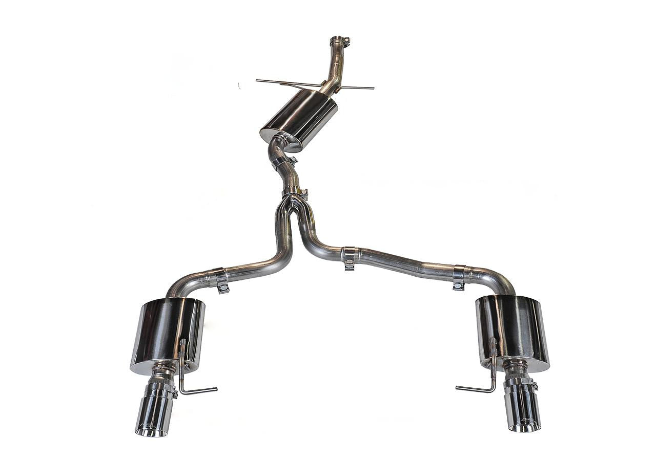AWE Touring Edition Exhaust for B8 A5 2.0T - Dual Outlet, Chrome Silver Tips - Apollo Off-Road