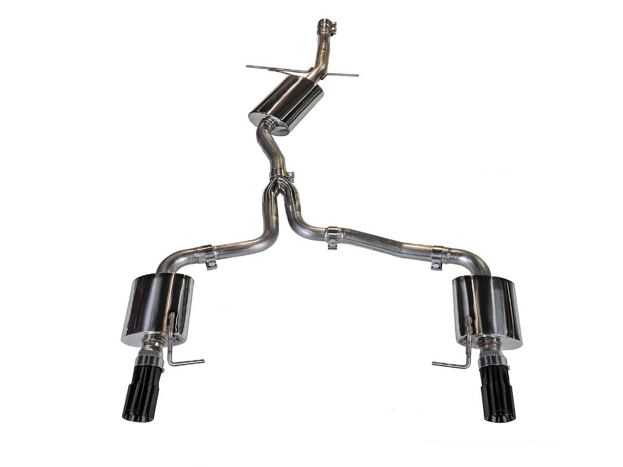AWE Touring Edition Exhaust for B8 A5 2.0T - Dual Outlet, Diamond Black Tips - Apollo Off-Road