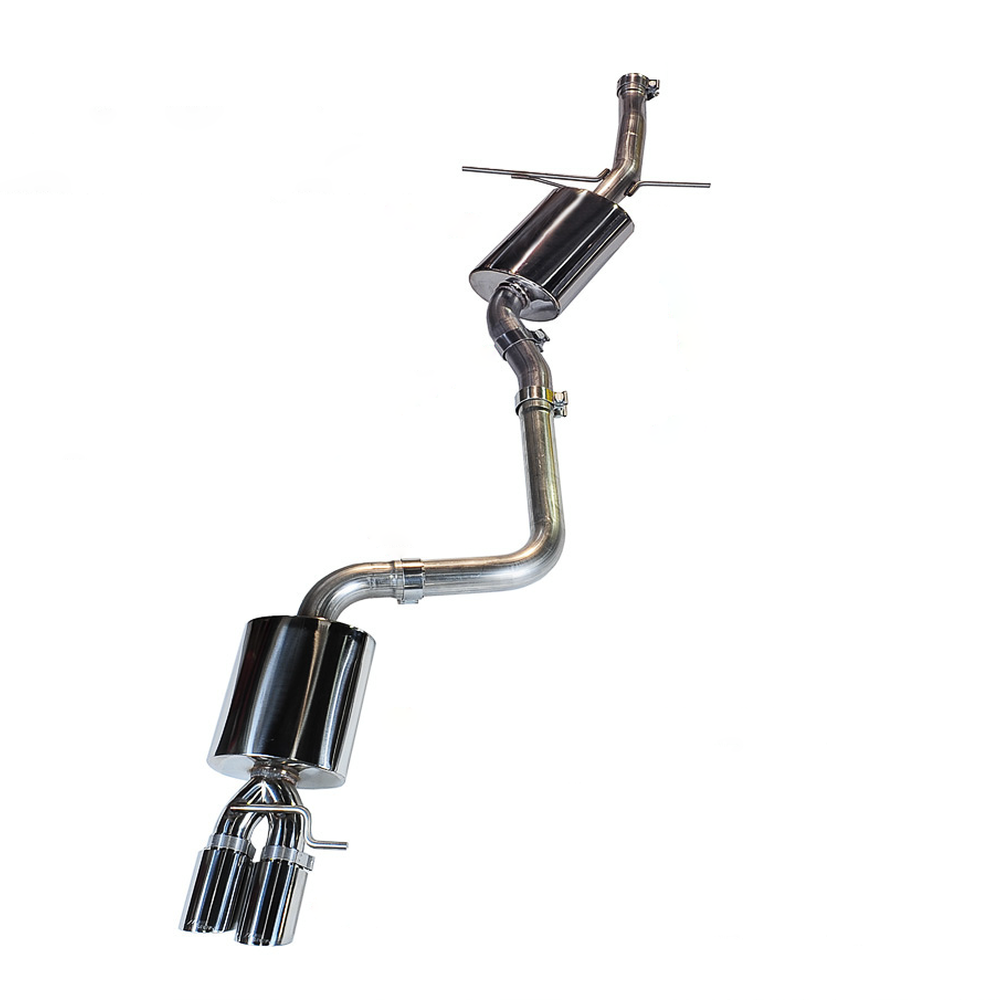 AWE Touring Edition Exhaust for B8 A5 2.0T - Single Outlet, Chrome Silver Tips - Apollo Off-Road
