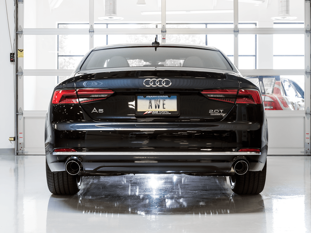 AWE Touring Edition Exhaust for B9 A5, Dual Outlet - Chrome Silver Tips (includes DP) - Apollo Off-Road