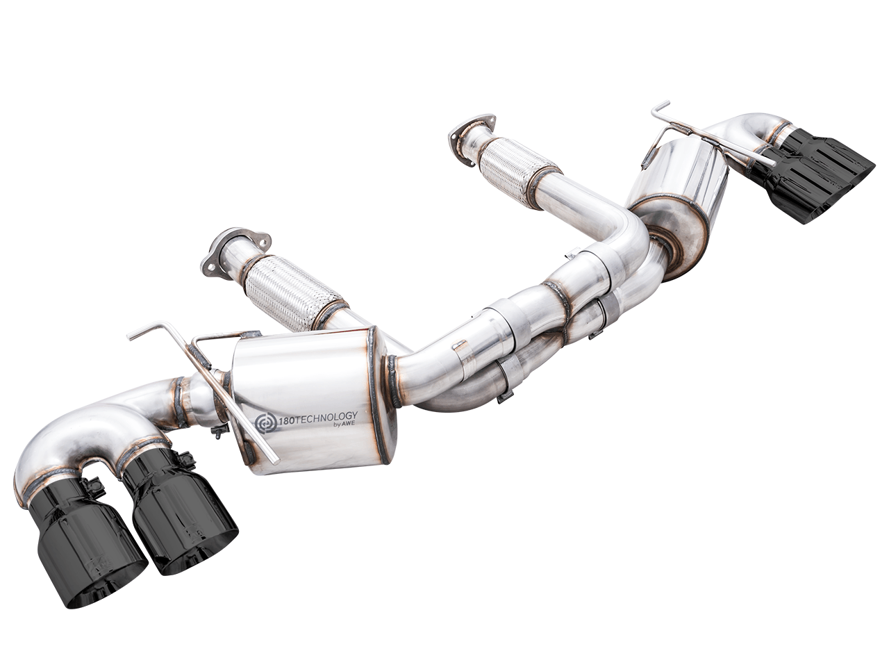 AWE Touring Edition Exhaust for C8 Corvette - Diamond Black Tips - Apollo Off-Road