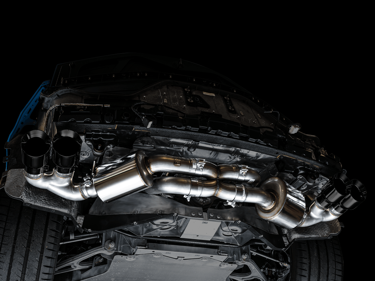 AWE Touring Edition Exhaust for C8 Corvette - Diamond Black Tips - Apollo Off-Road