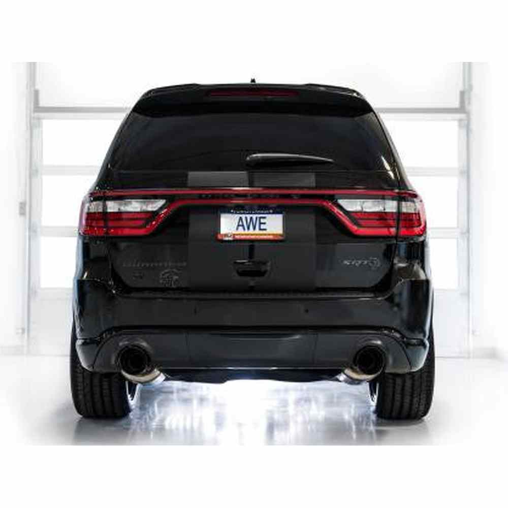 AWE Touring Edition Exhaust for Dodge Durango 6.4 - 6.2 SC - Diamond Black Tips - Apollo Off-Road