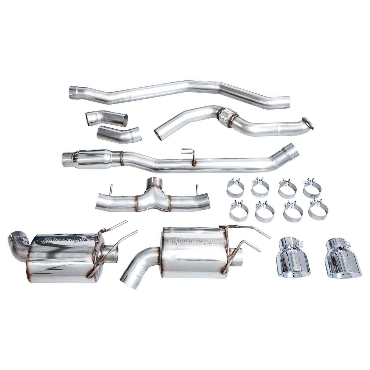 AWE Touring Edition Exhaust for FE1 Civic Si-DE4 Acura Integra - Chrome Silver Tips - Apollo Off-Road