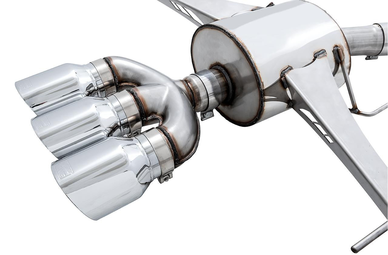 AWE Touring Edition Exhaust for FK8 Civic Type R (Includes Front Pipe and DualPhase Mid Pipe) - Triple Chrome Silver Tips - Apollo Off-Road