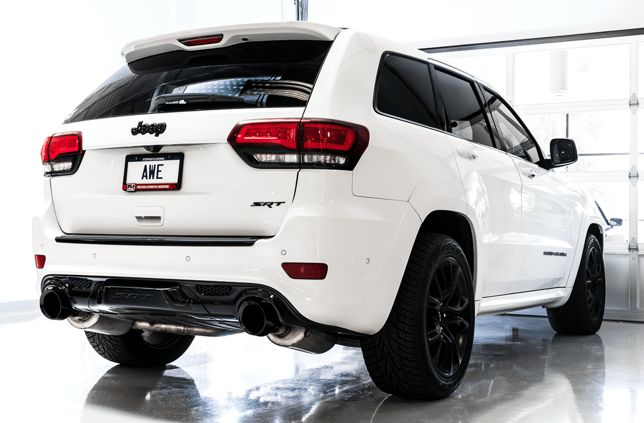 AWE Touring Edition Exhaust for Jeep Grand Cherokee SRT - Diamond Black Tips - Apollo Off-Road