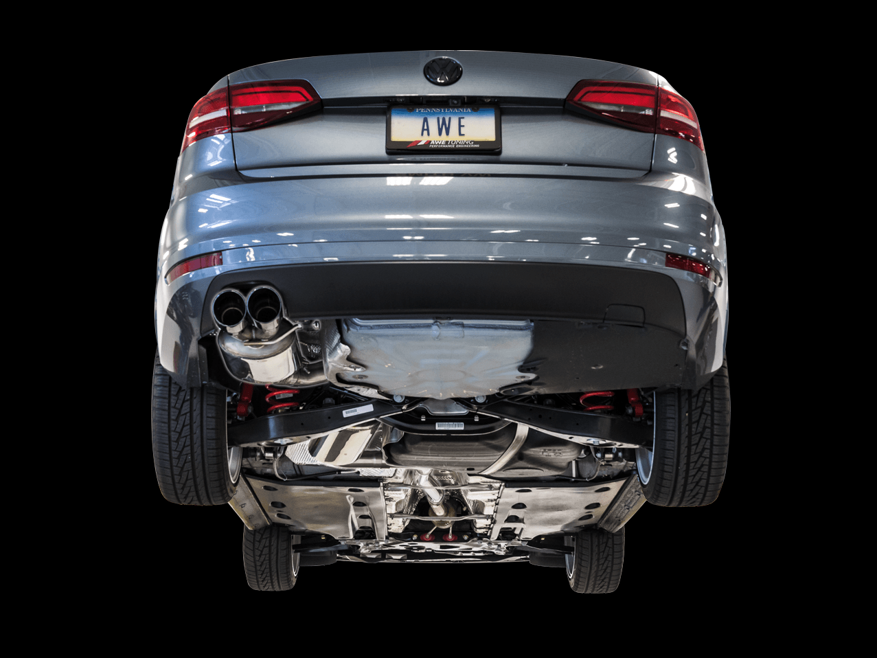 AWE Touring Edition Exhaust for MK6 Jetta 1.4T - Chrome Silver Tips - Apollo Off-Road