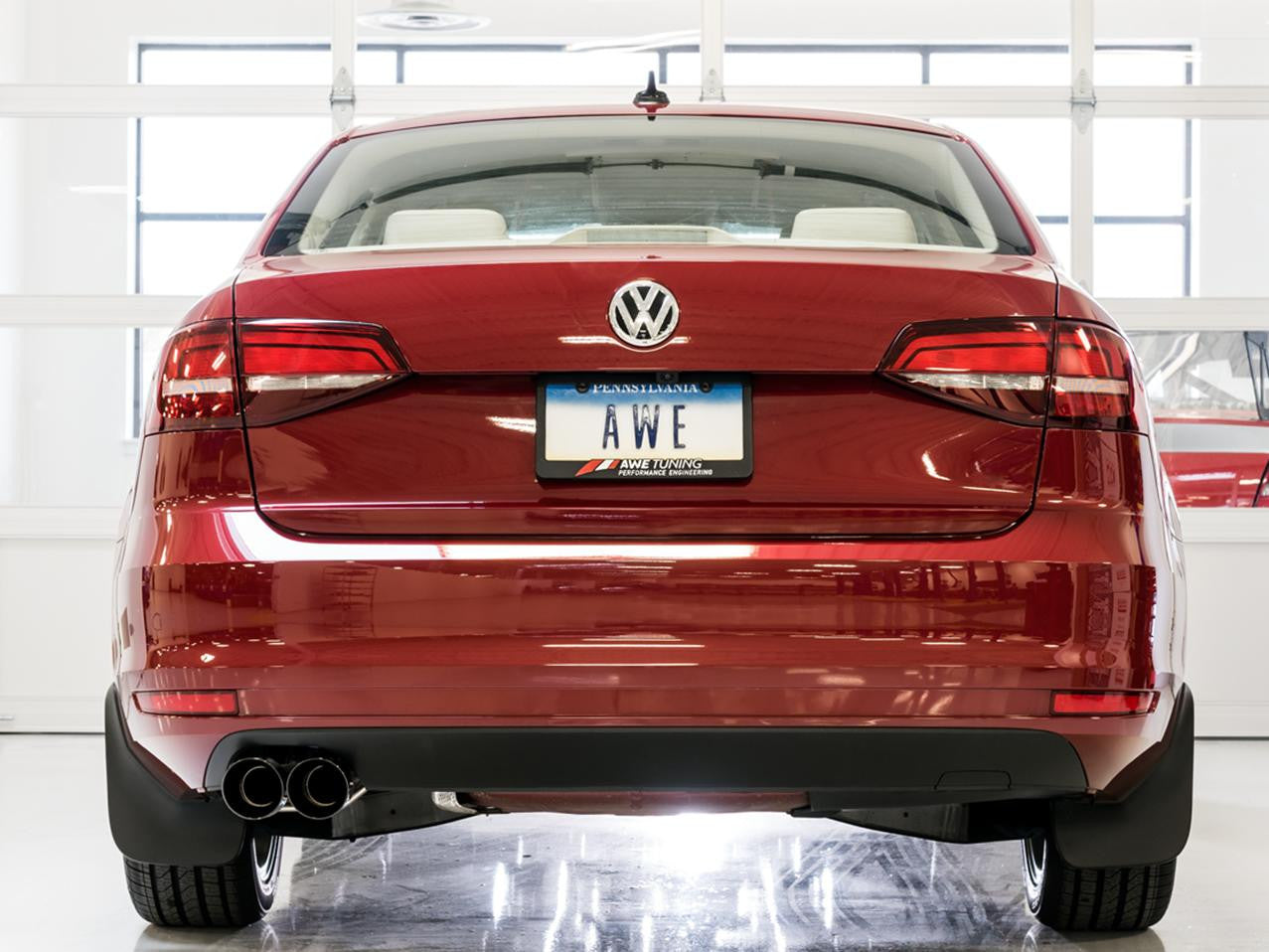 AWE Touring Edition Exhaust for MK6 Jetta 1.4T - Diamond Black Tips - Apollo Off-Road