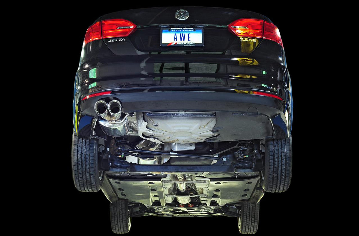 AWE Touring Edition Exhaust for MK6 Jetta 2.5L - Chrome Silver Tips - Apollo Off-Road