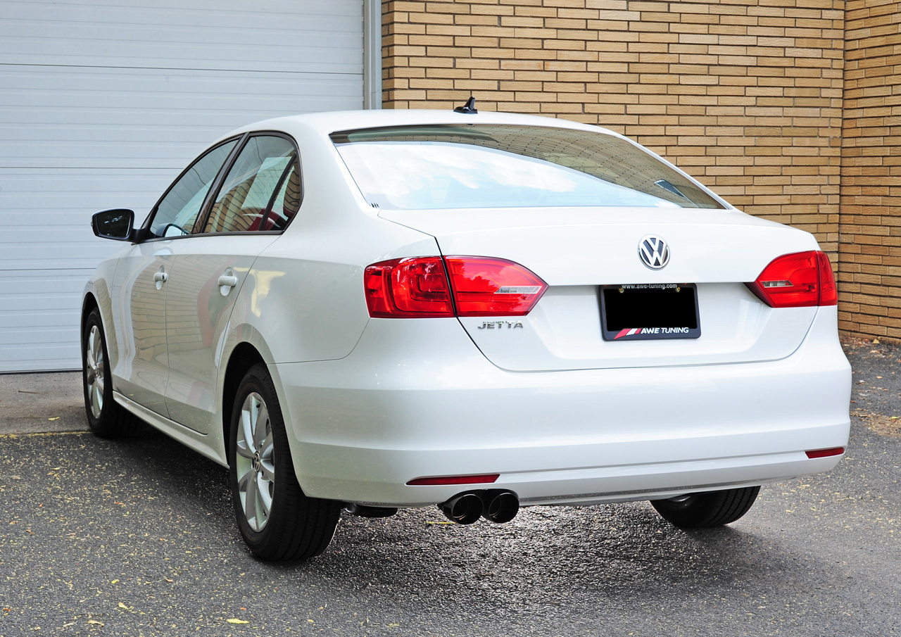 AWE Touring Edition Exhaust for MK6 Jetta TDI - Diamond Black Tips - Apollo Off-Road