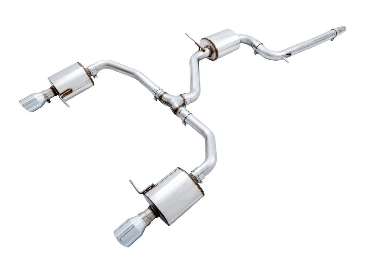 AWE Touring Edition Exhaust for MK7 Jetta GLI w- High Flow Downpipe (not included) - Chrome Silver Tips - Apollo Off-Road