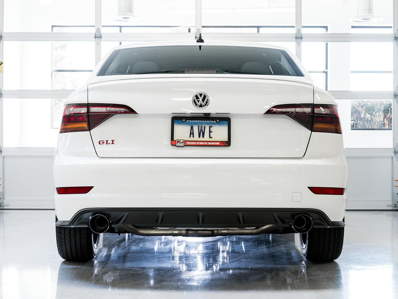 AWE Touring Edition Exhaust for MK7 Jetta GLI w- High Flow Downpipe (not included) - Diamond Black Tips - Apollo Off-Road