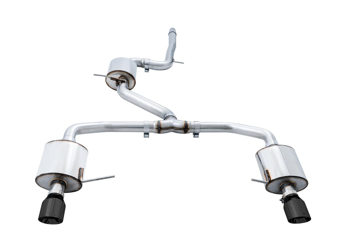 AWE Touring Edition Exhaust for MK7 Jetta GLI w- High Flow Downpipe (not included) - Diamond Black Tips - Apollo Off-Road