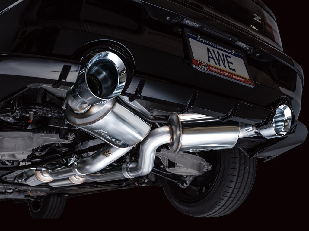 AWE Touring Edition Exhaust for Nissan Z - Chrome Silver Tips - Apollo Off-Road
