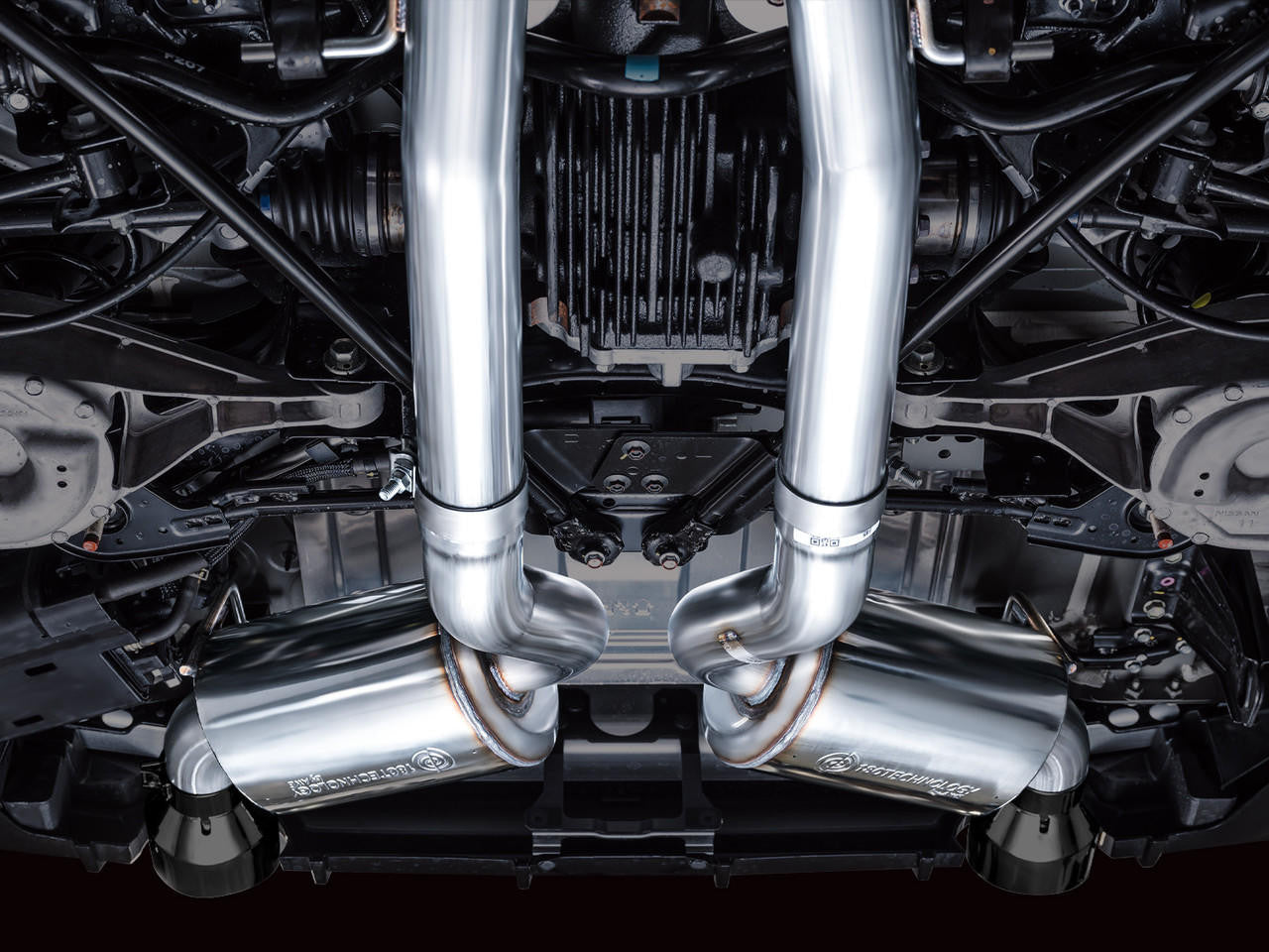 AWE Touring Edition Exhaust for Nissan Z - Diamond Black Tips - Apollo Off-Road