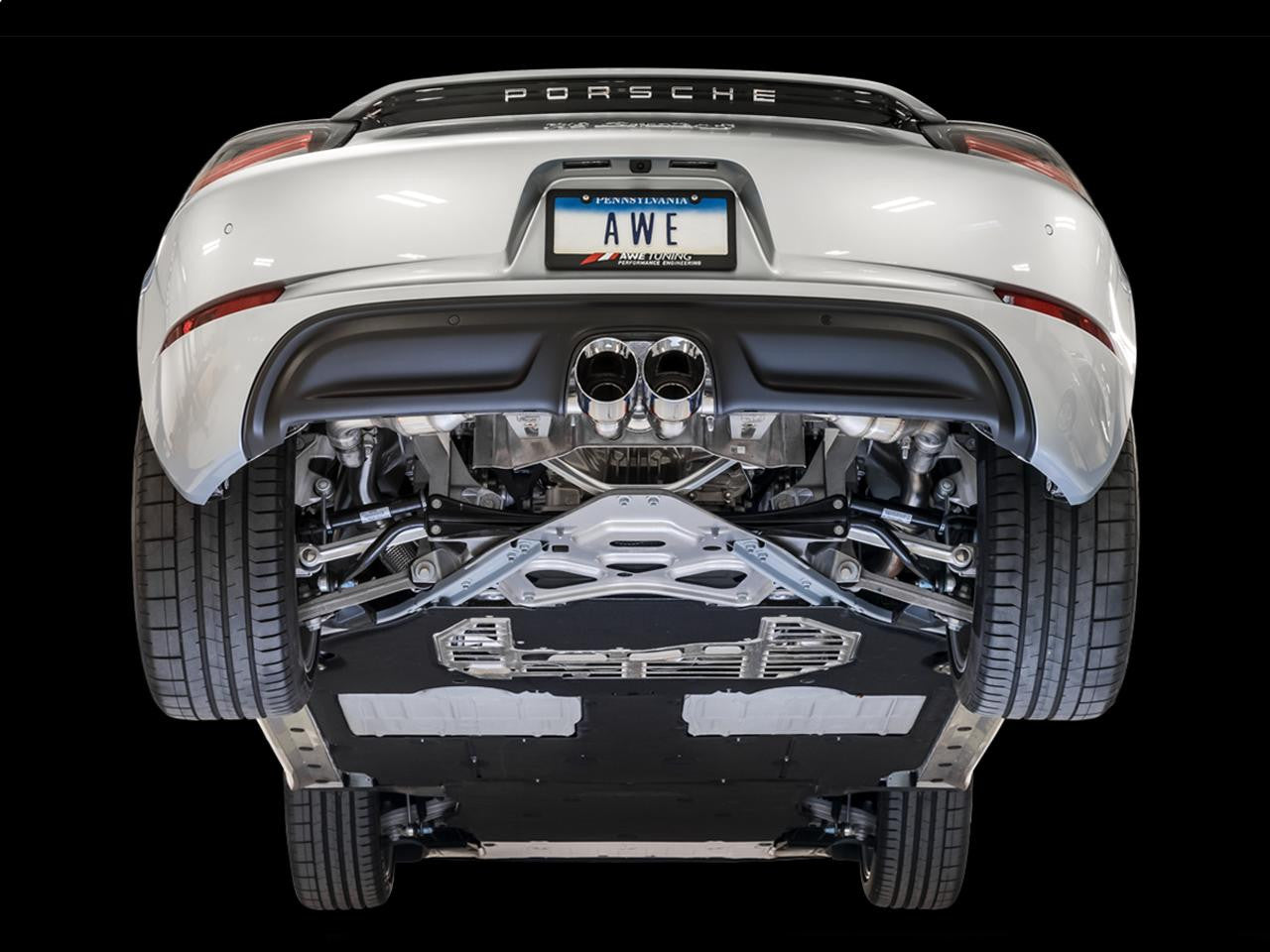 AWE Touring Edition Exhaust for Porsche 718 Boxster - Cayman - Chrome Silver Tips - Apollo Off-Road