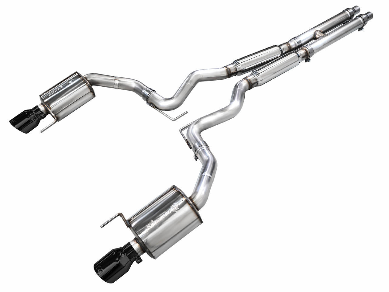 AWE Touring Edition Exhaust for S650 Mustang GT Fastback - Dual Diamond Black Tips - Apollo Off-Road