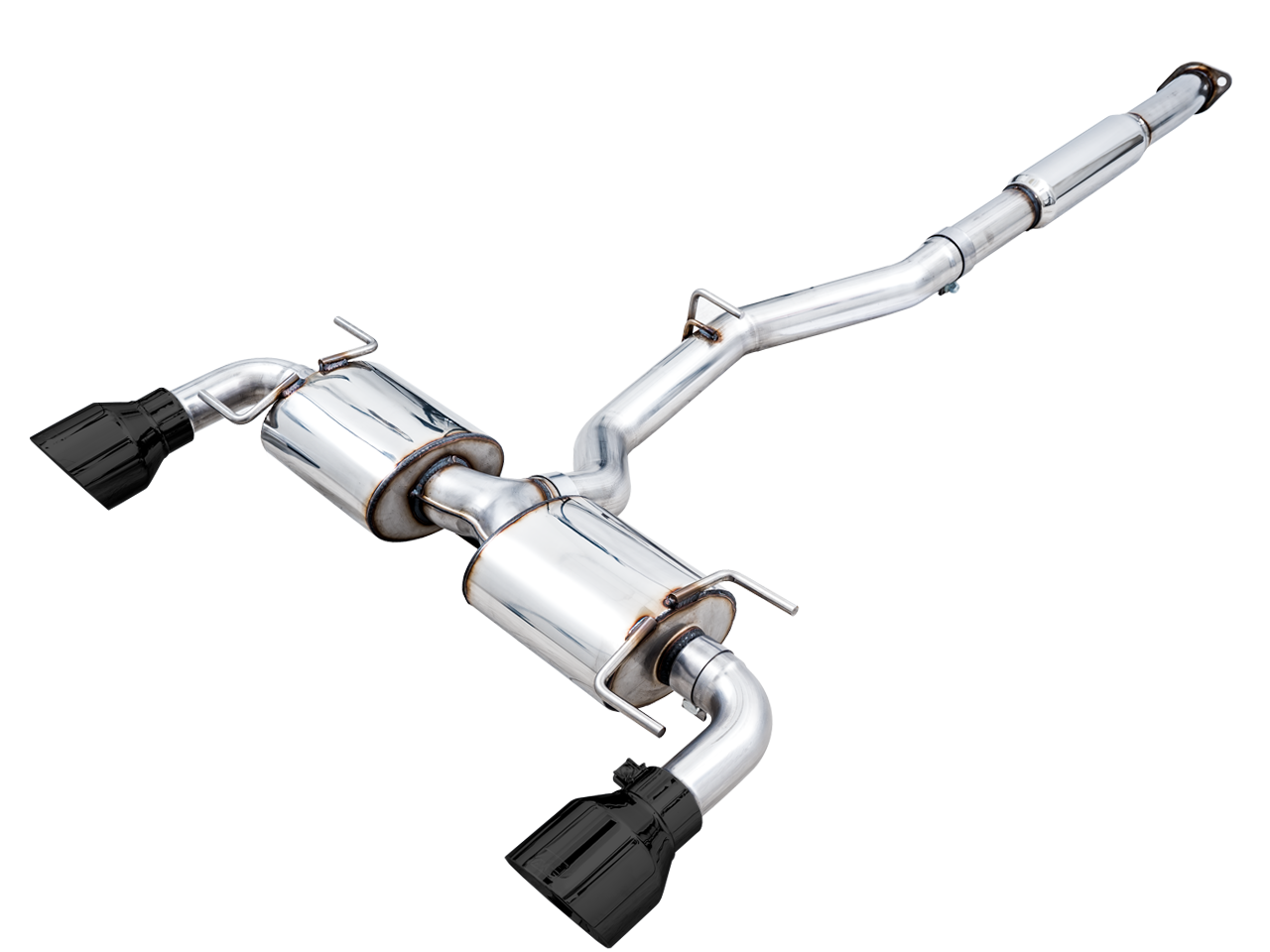 AWE Touring Edition Exhaust for Subaru BRZ - Toyota GR86 - Toyota 86 - Scion FR-S - Diamond Black Tips - Apollo Off-Road