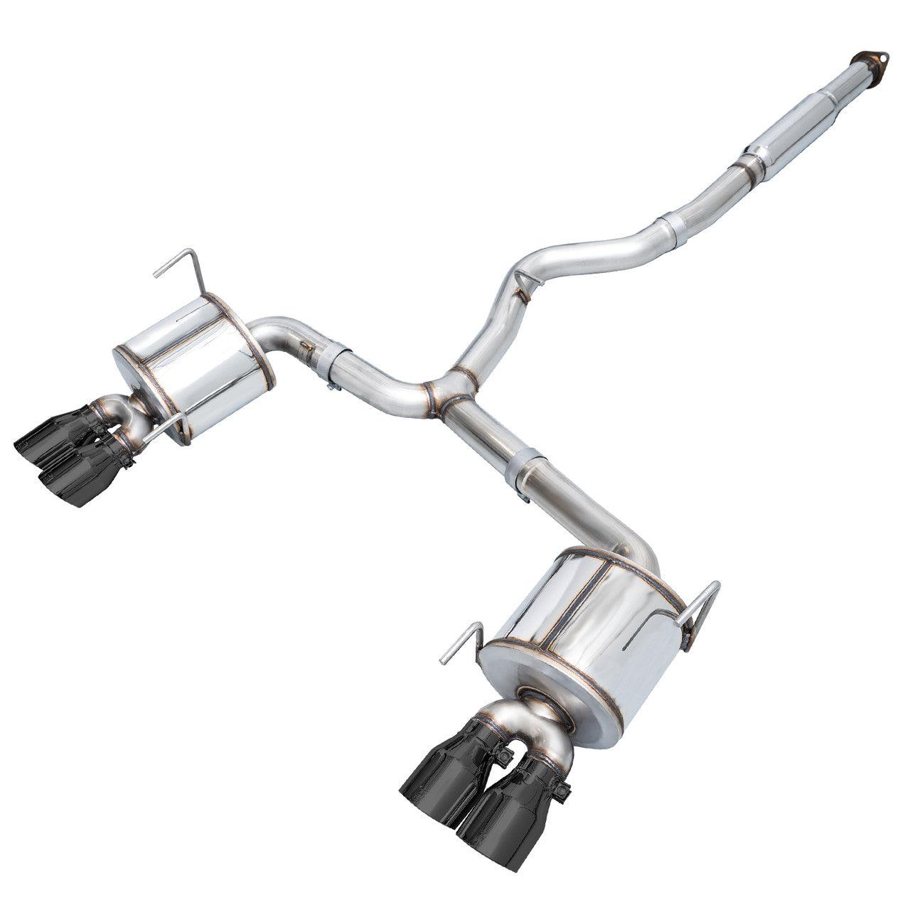 AWE Touring Edition Exhaust for VA STI - GV WRX - GV STI Sedan - Diamond Black Quad Tips (102mm) - Apollo Off-Road