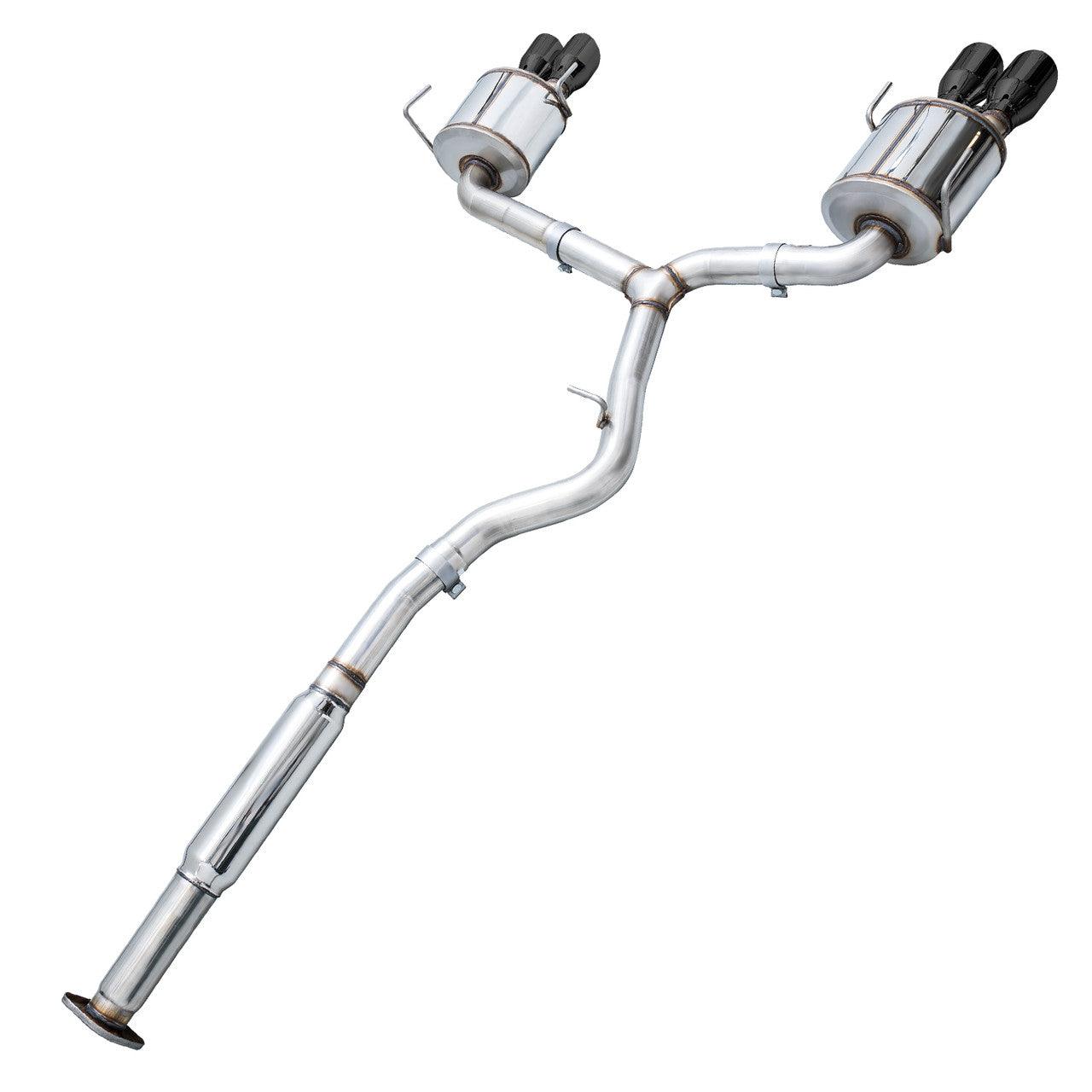AWE Touring Edition Exhaust for VA STI - GV WRX - GV STI Sedan - Diamond Black Quad Tips (102mm) - Apollo Off-Road