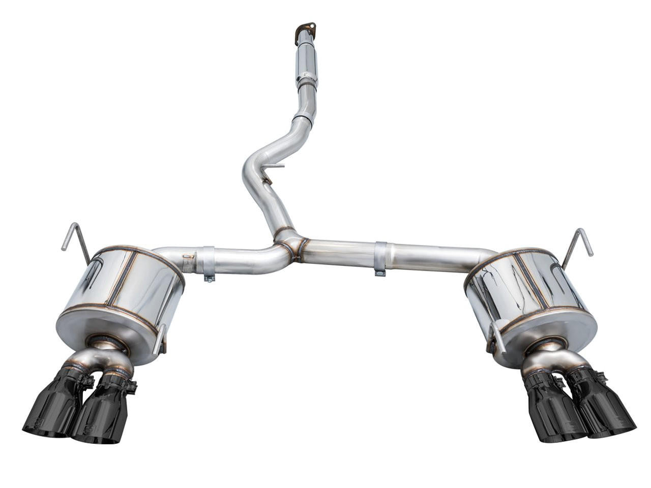 AWE Touring Edition Exhaust for VB Subaru WRX - Diamond Black Tips - Apollo Off-Road