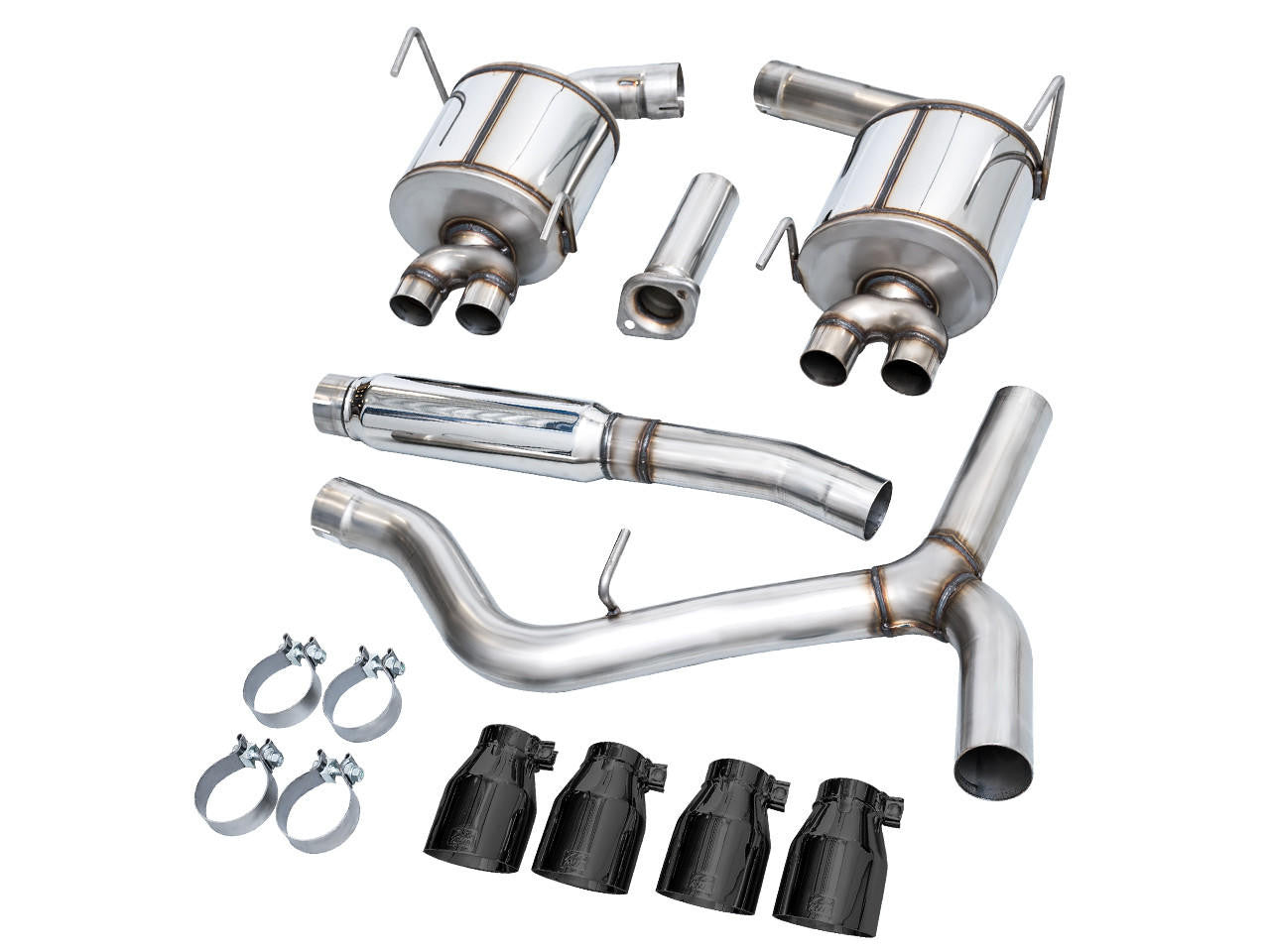 AWE Touring Edition Exhaust for VB Subaru WRX - Diamond Black Tips - Apollo Off-Road