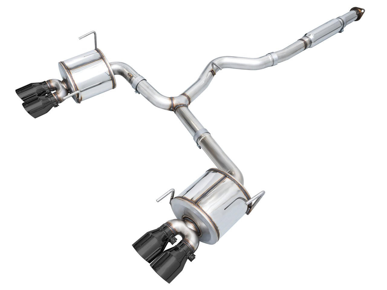 AWE Touring Edition Exhaust for VB Subaru WRX - Diamond Black Tips - Apollo Off-Road