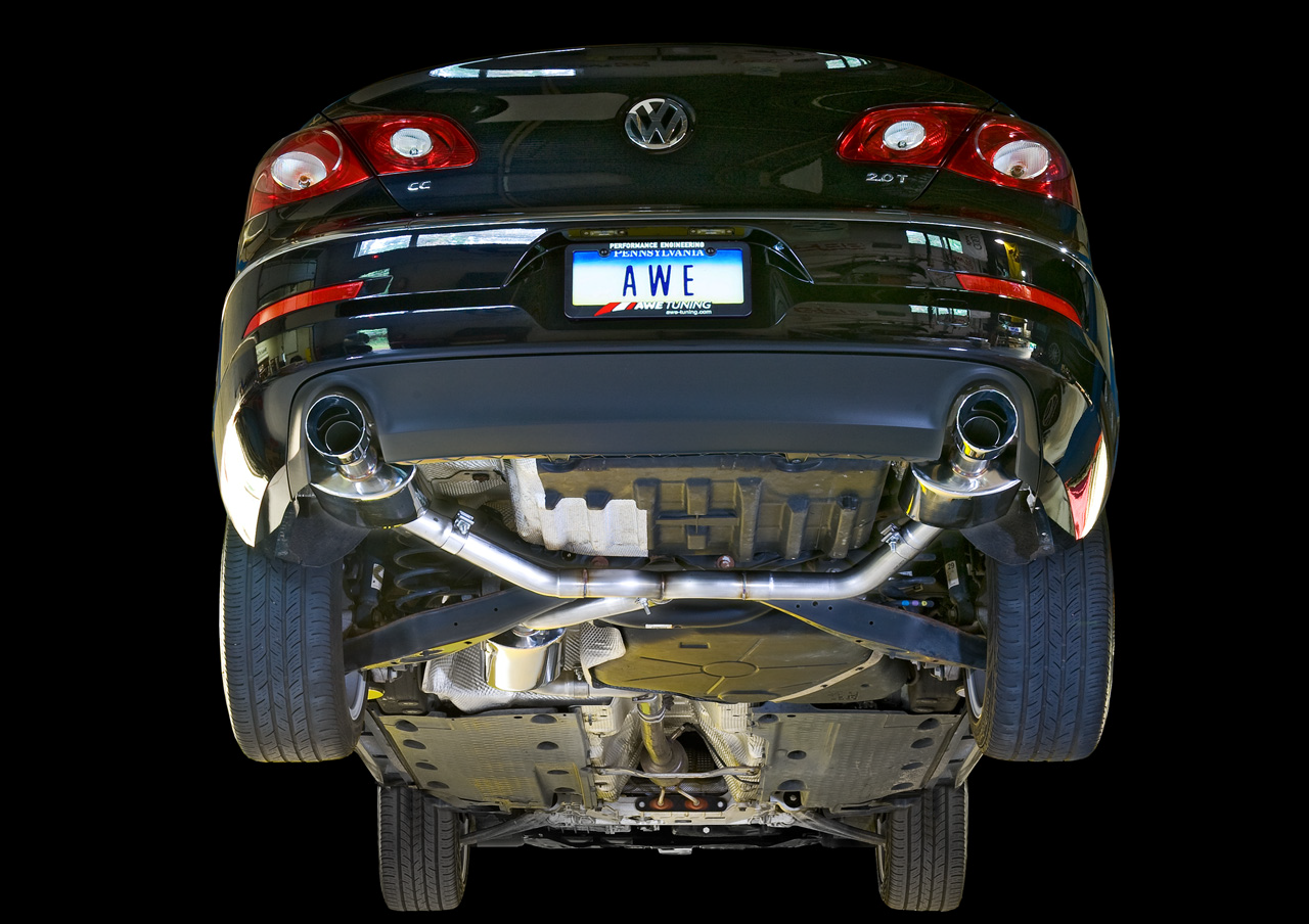 AWE Touring Edition Exhaust for VW CC 2.0T - Dual Outlet - Chrome Silver Tips - Apollo Off-Road