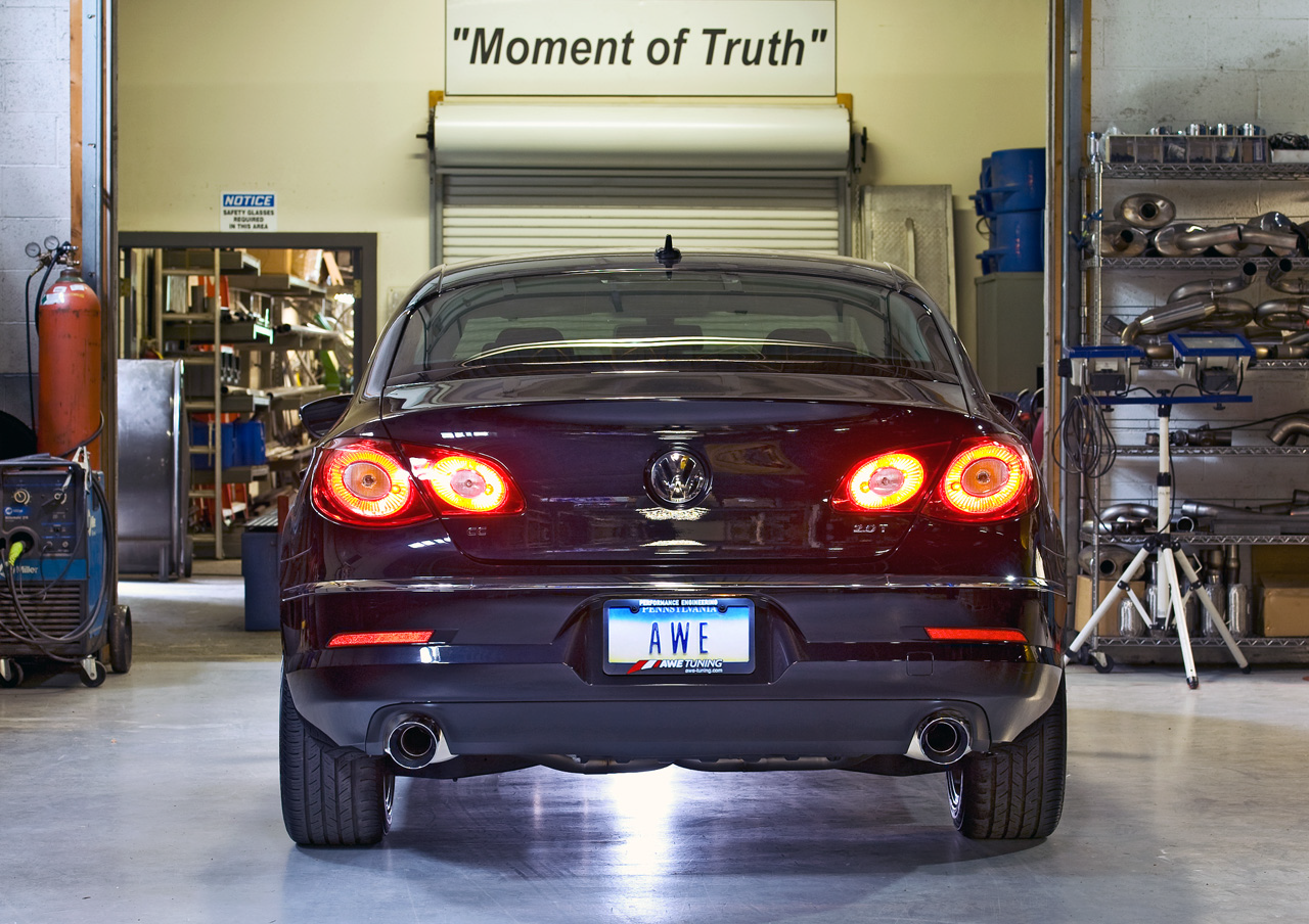 AWE Touring Edition Exhaust for VW CC 2.0T - Dual Outlet - Chrome Silver Tips - Apollo Off-Road