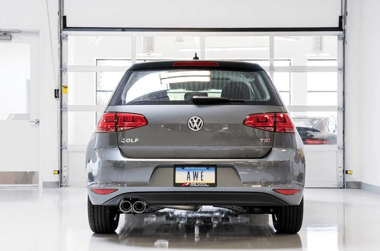 AWE Touring Edition Exhaust for VW MK7 Golf 1.8T - Chrome Silver Tips (90mm) - Apollo Off-Road