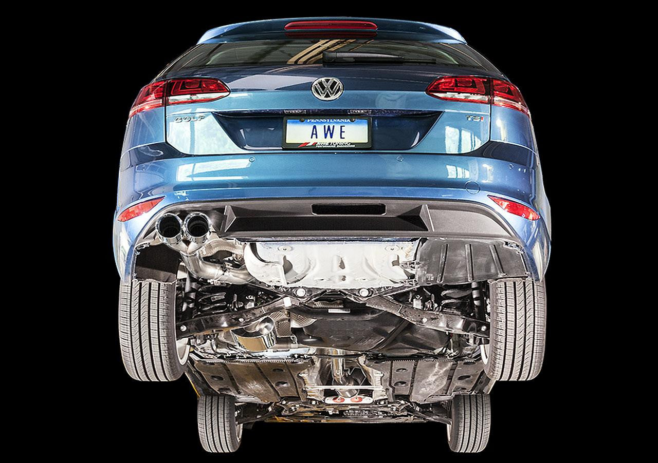 AWE Touring Edition Exhaust for VW MK7 Golf SportWagen - Chrome Silver Tips (90mm) - Apollo Off-Road