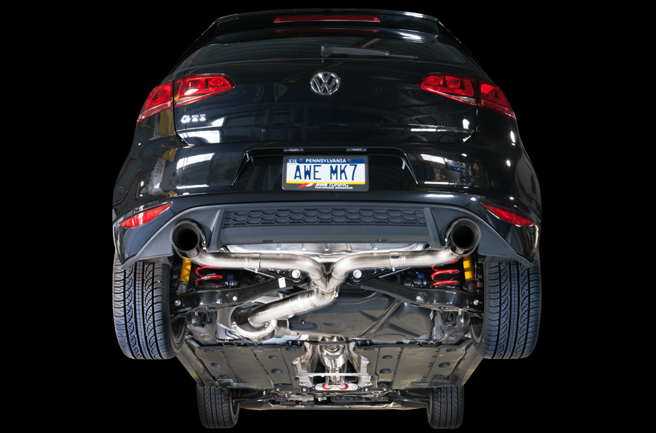 AWE Touring Edition Exhaust for VW MK7 GTI - Chrome Silver Tips - Apollo Off-Road