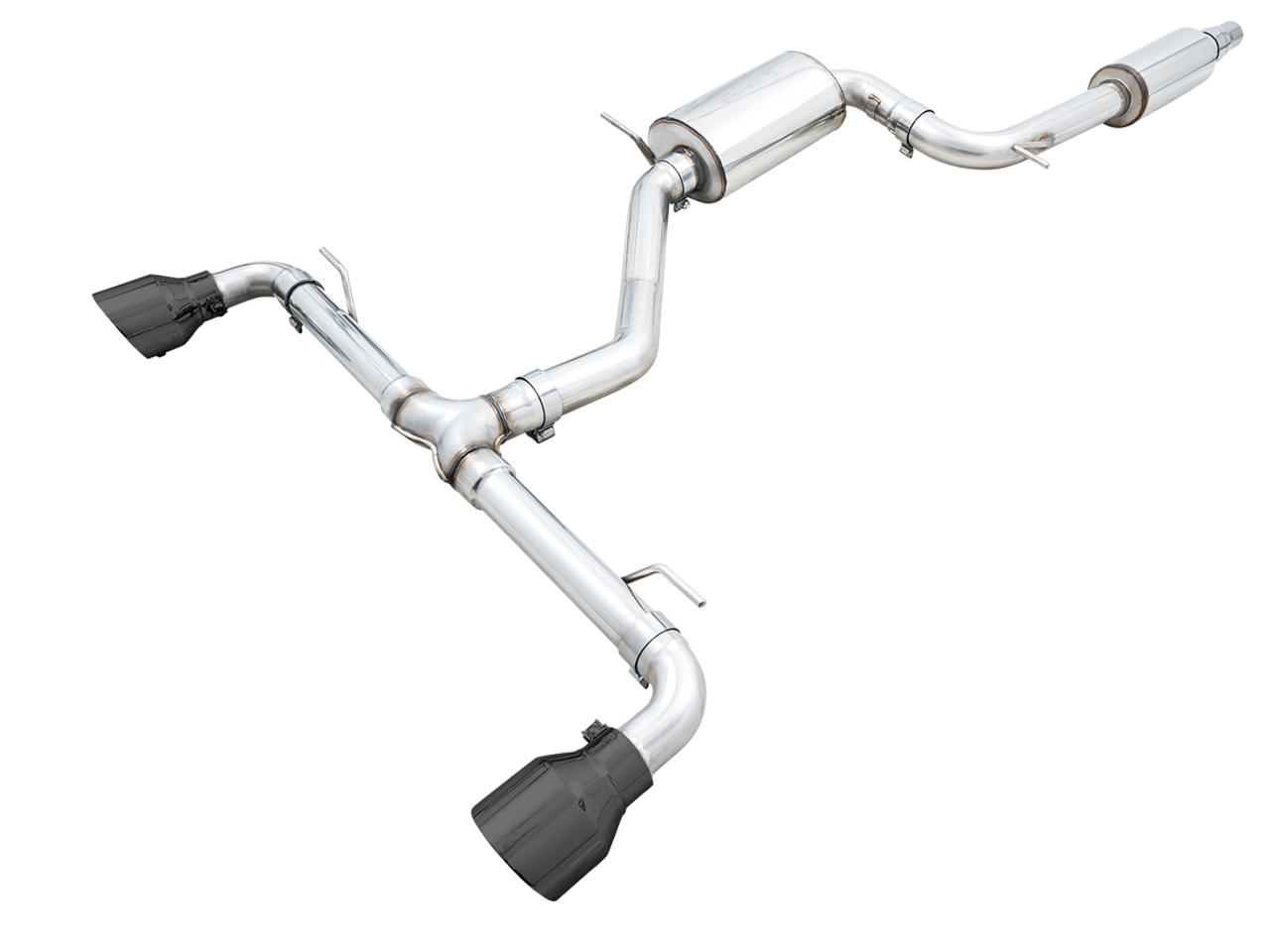 AWE Touring Edition Exhaust for VW MK8 GTI - Diamond Black Tips - Apollo Off-Road