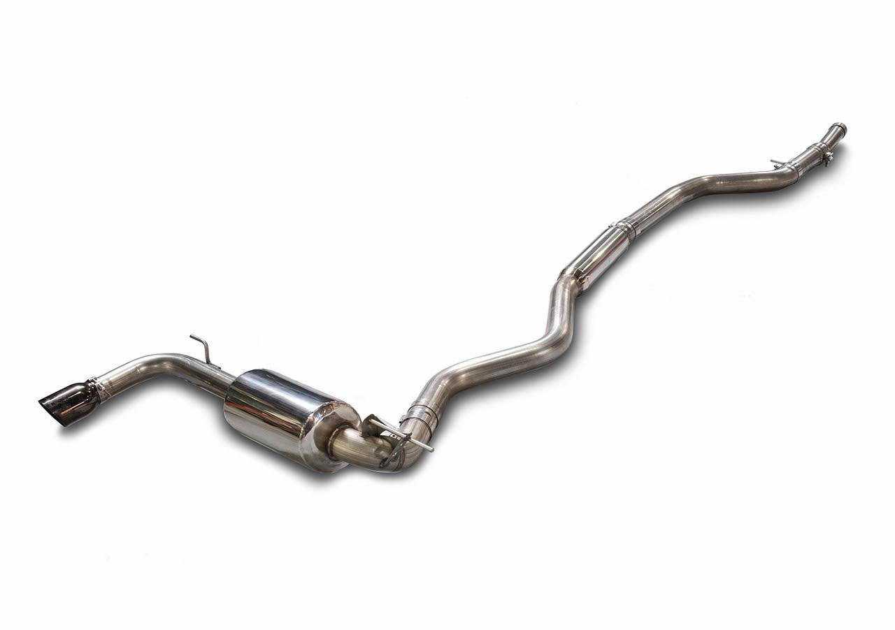 AWE Touring Edition Exhaust + Performance Mid Pipe for BMW F30 320i, Single Side - Diamond Black Tip (102mm) - Apollo Off-Road