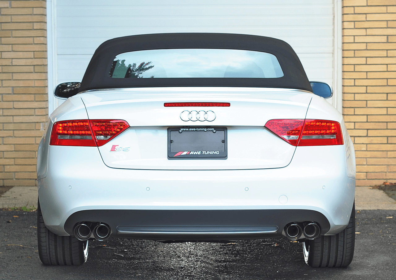 AWE Touring Edition Exhaust System for B8-8.5 S5 Cabrio (Exhaust + Resonated Downpipes) - Diamond Black Tips - Apollo Off-Road