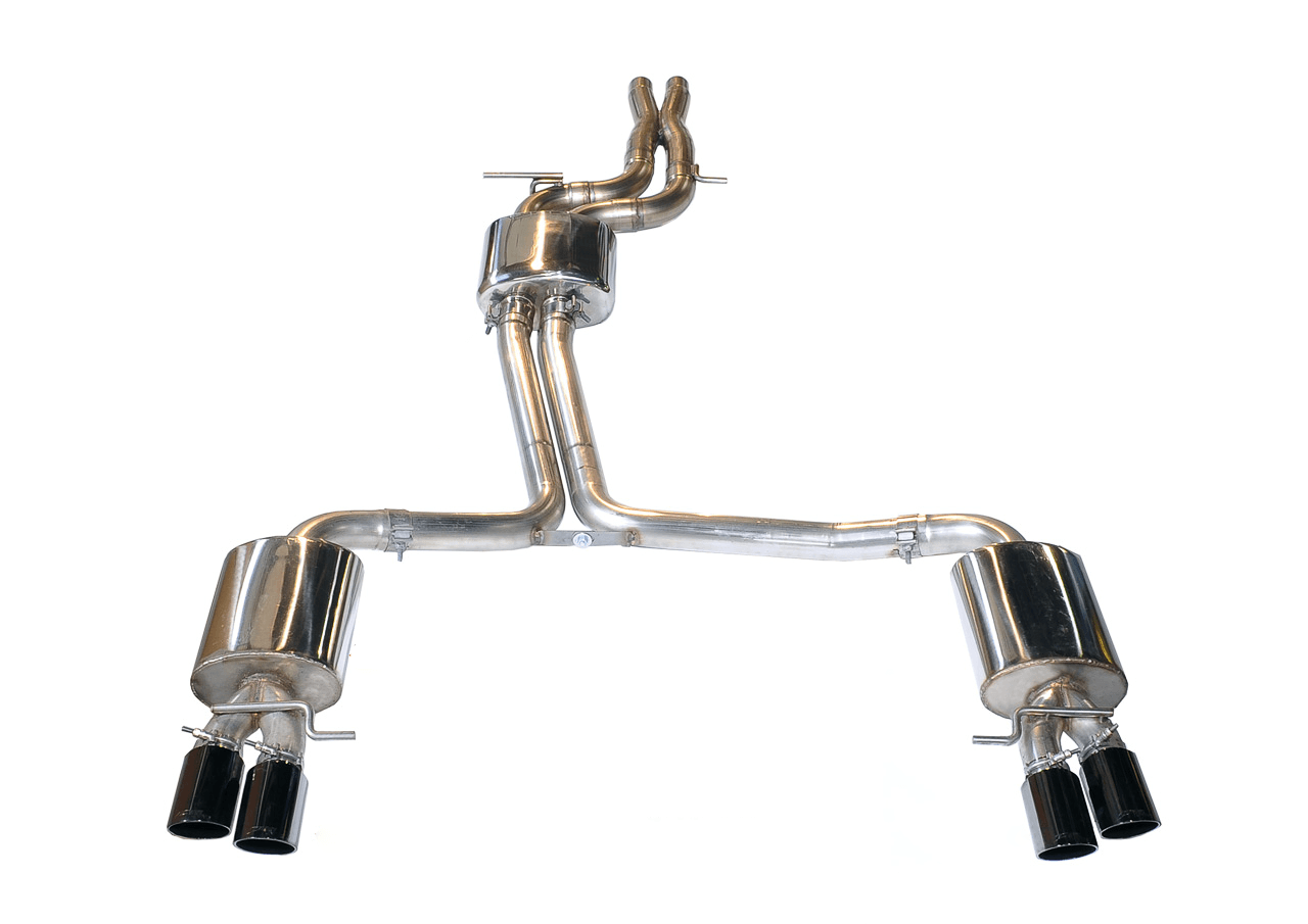 AWE Touring Edition Exhaust System for B8-8.5 S5 Cabrio (Exhaust + Resonated Downpipes) - Diamond Black Tips - Apollo Off-Road