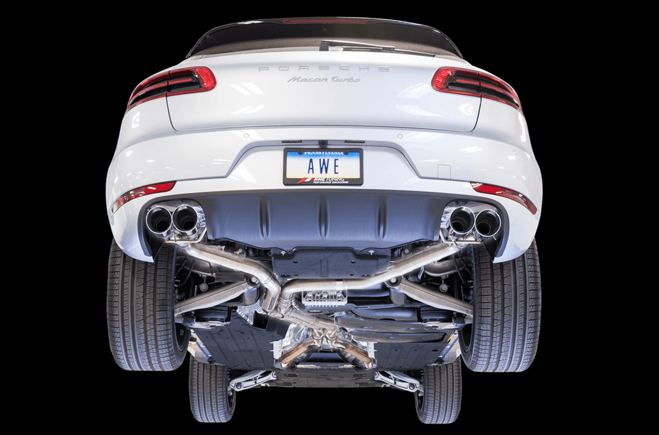 AWE Touring Edition Exhaust System for Porsche Macan S - GTS - Turbo - Chrome Silver 102mm Tips - Apollo Off-Road