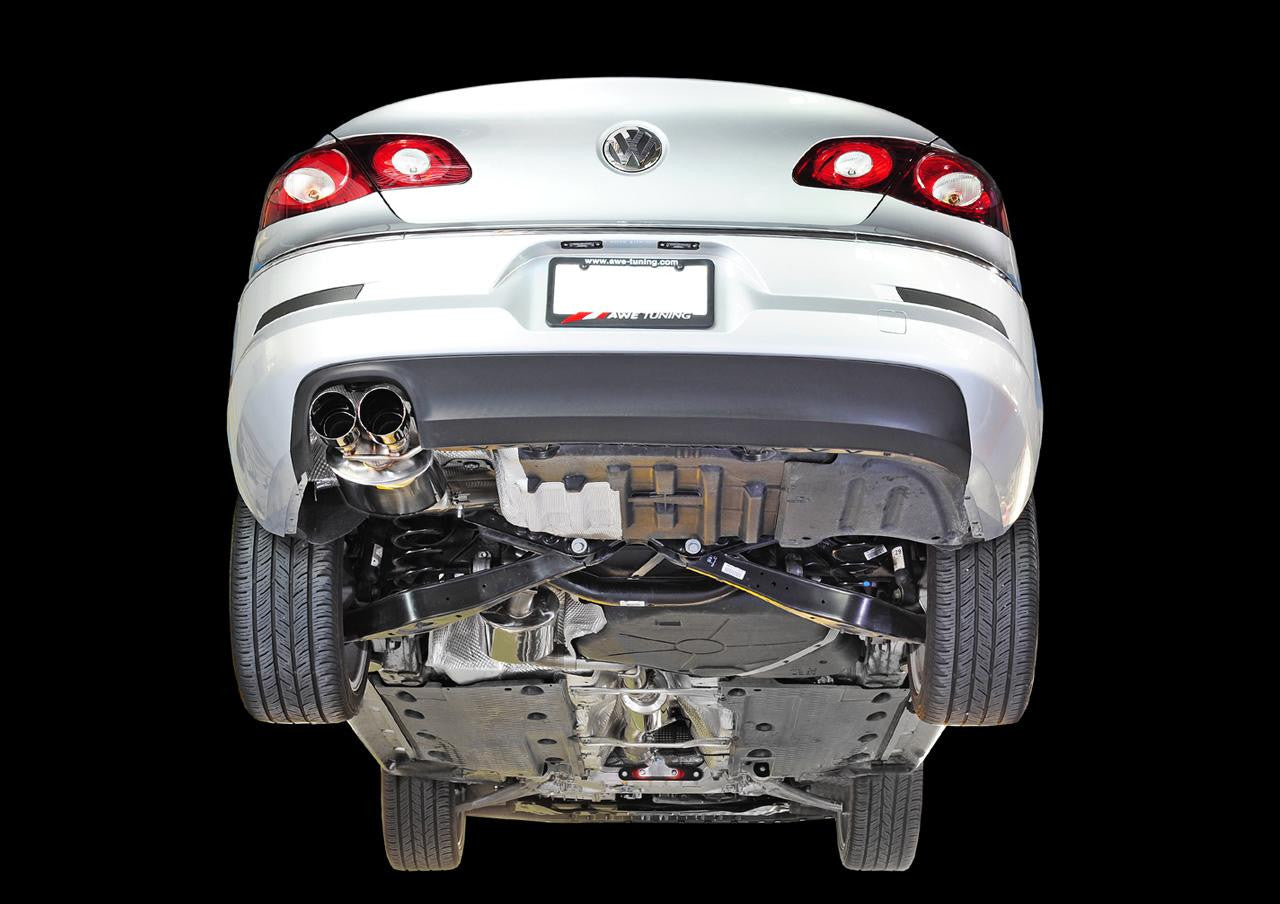 AWE Touring Edition Performance Exhaust for VW CC 2.0T - Chrome Silver Tips - Apollo Off-Road