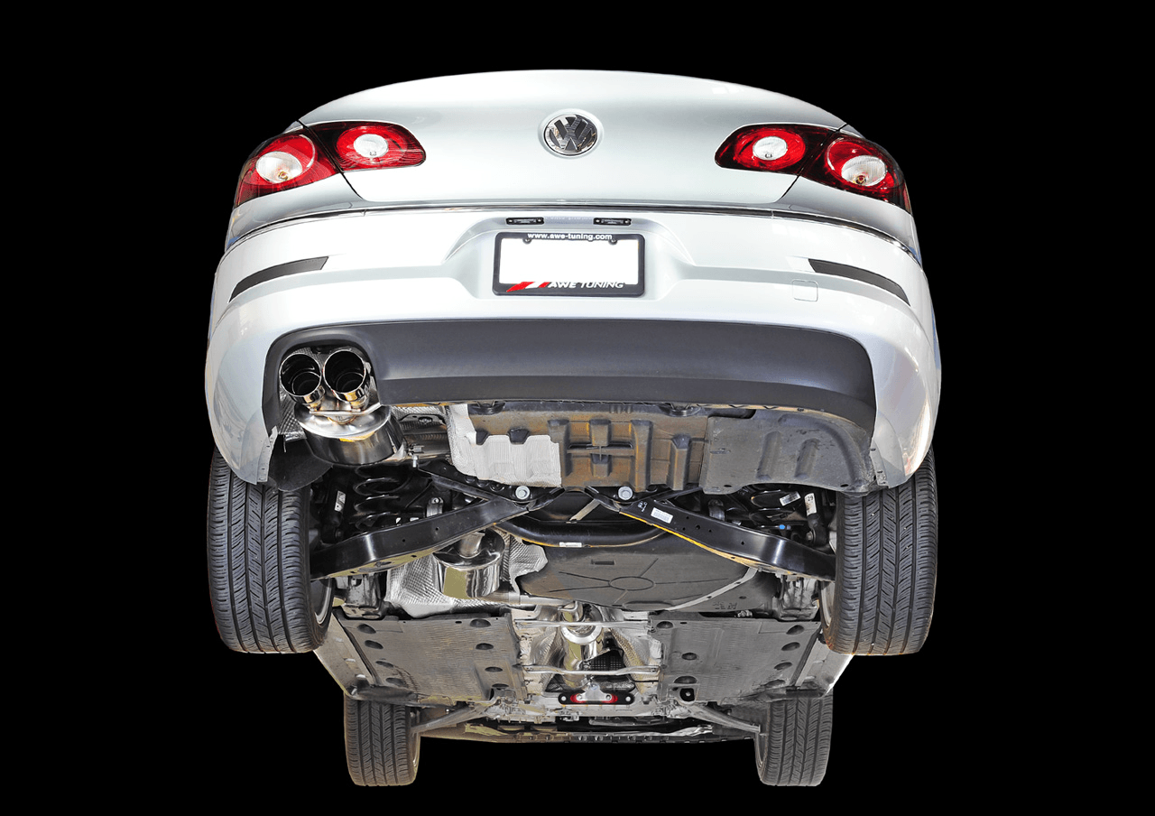 AWE Touring Edition Performance Exhaust for VW CC 2.0T - Diamond Black Tips - Apollo Off-Road