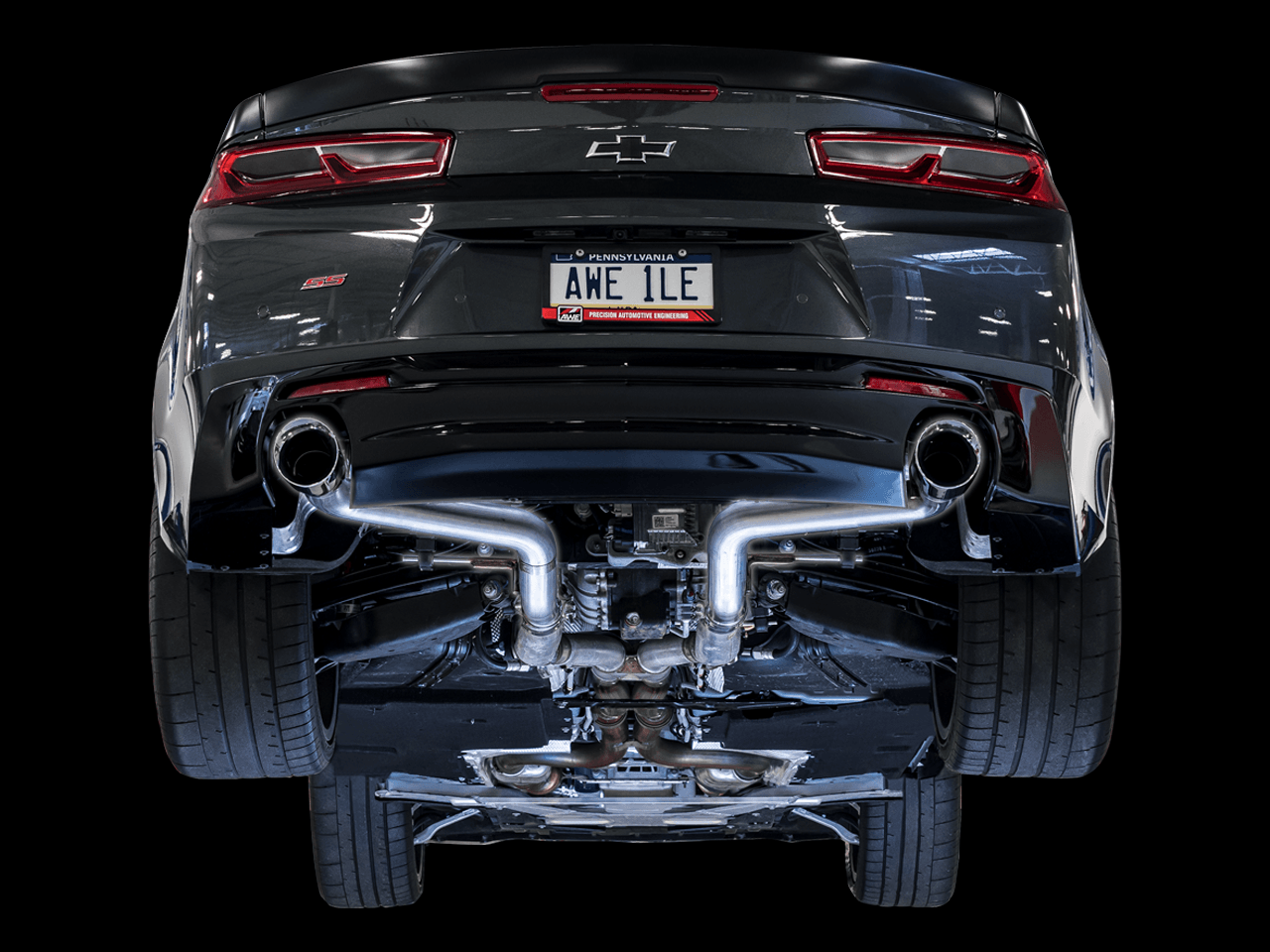 AWE Track Edition Axle-back Exhaust for Gen6 Camaro SS - Chrome Silver Tips (Dual Outlet) - Apollo Off-Road