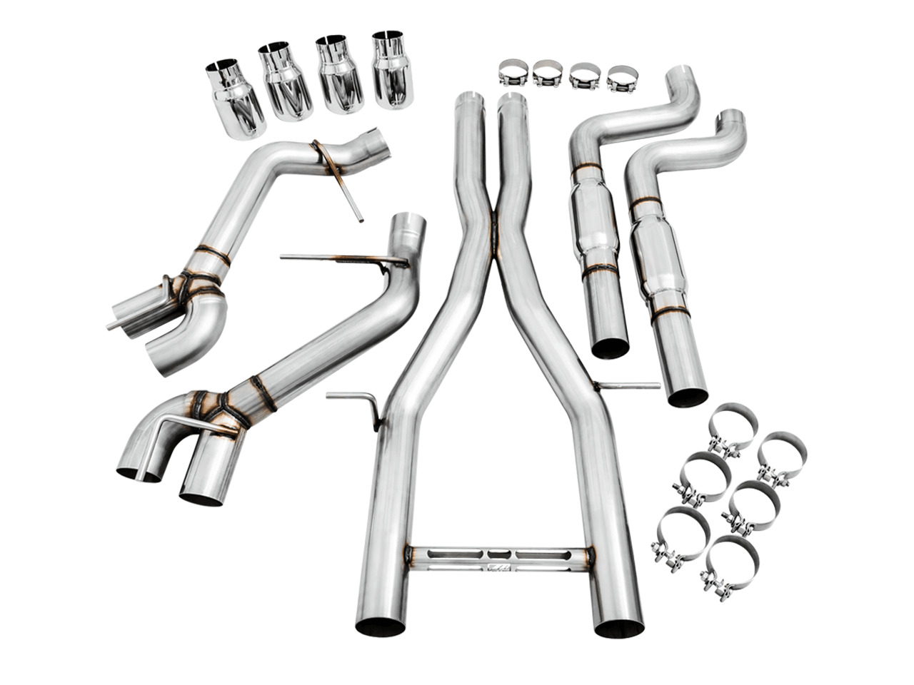 AWE Track Edition Cat-back Exhaust for Gen6 Camaro SS - ZL1 - Resonated - Chrome Silver Tips (Quad Outlet) - Apollo Off-Road